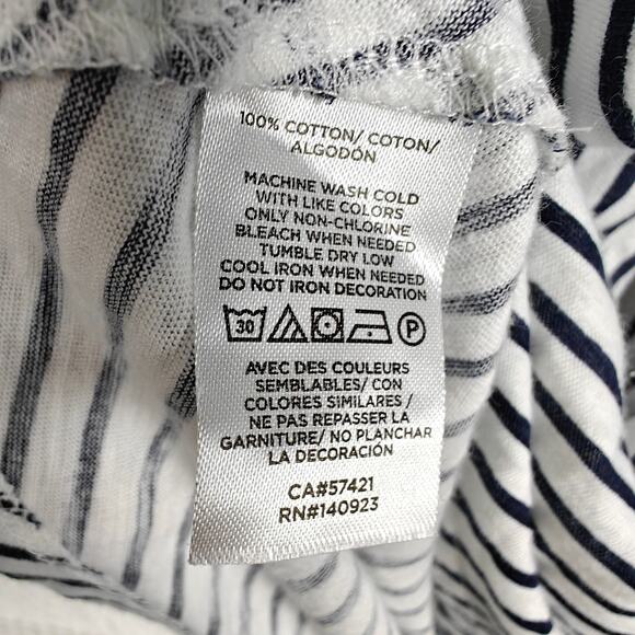 LOFT Navy White Striped Sleeveless Tank Top Women’s XL - Picture 6 of 7